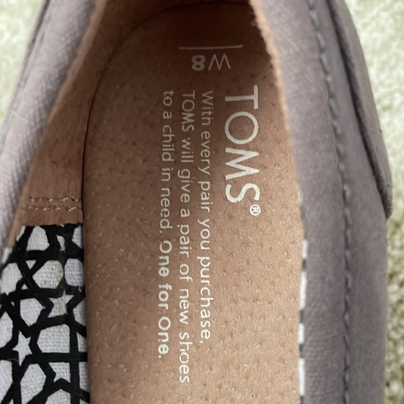 TOMS wedges brown peep toe canvas - Picture 2 of 8